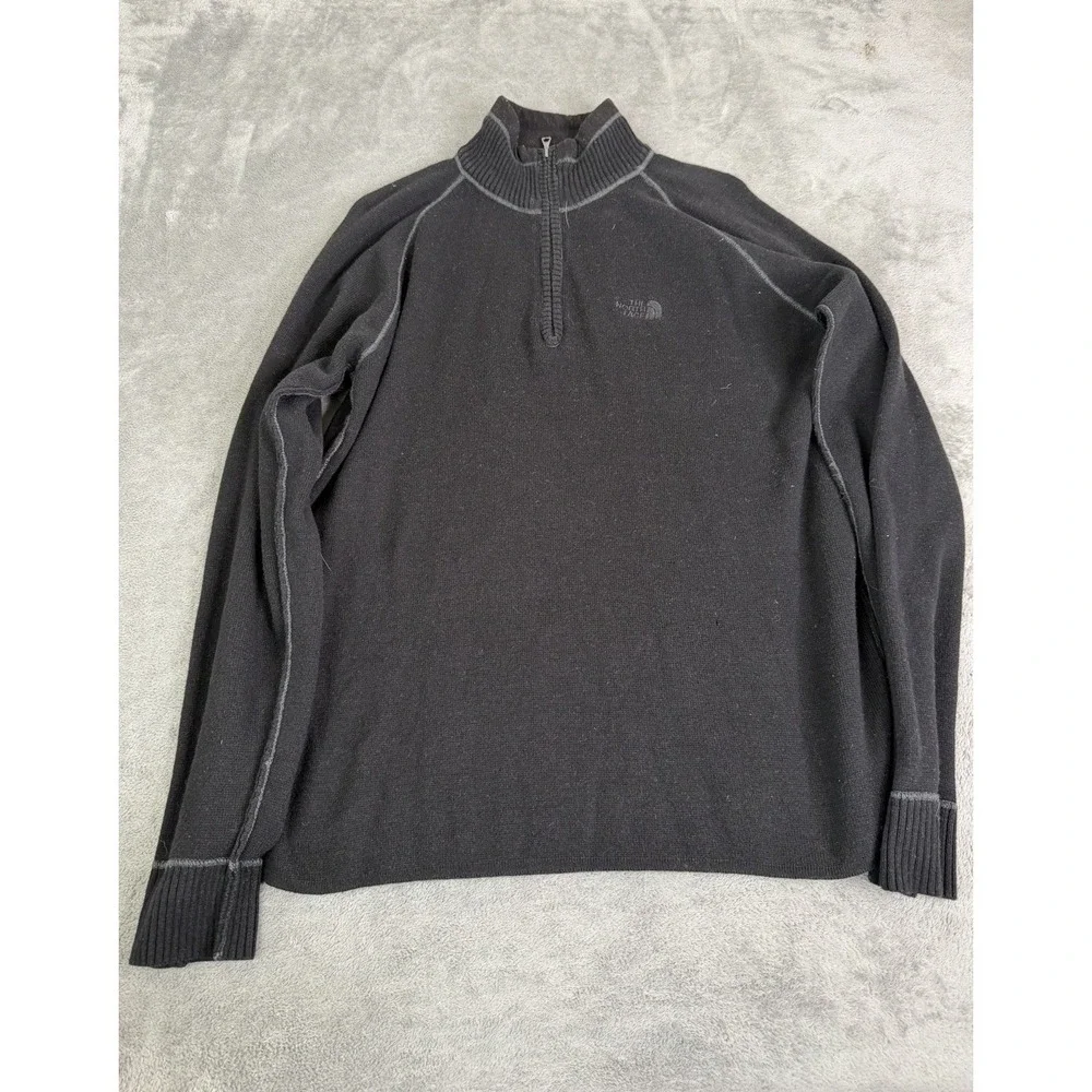The North Face 1/4 Zip Sweater Men's Size Large Black